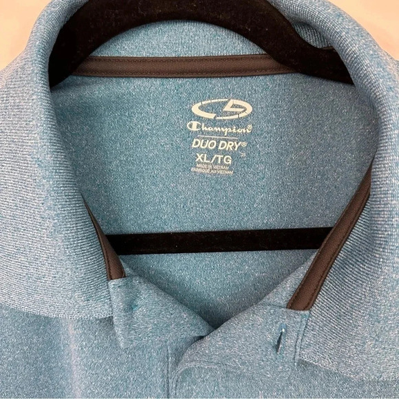C9 Champion Duo Dry Men's Short Sleeve Blue Polo Size XL GUC - Picture 3 of 8